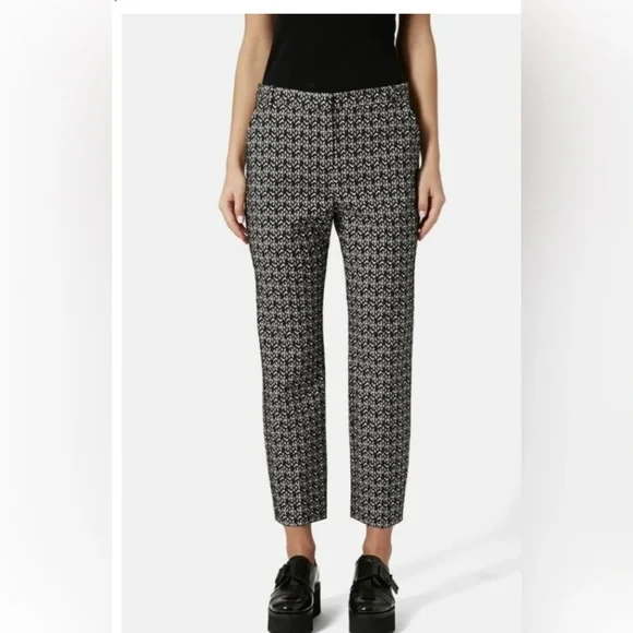 TOPSHOP Chevron Print Cigarette Trousers
